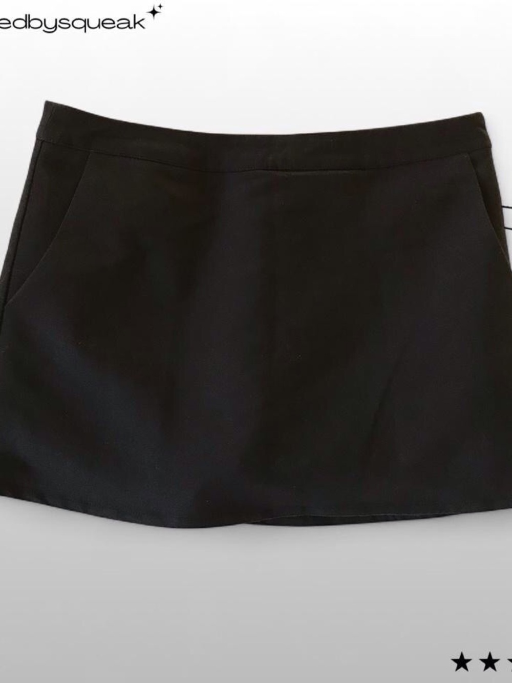 Black Low Rise Micro Mini Skirt Skort Small Goth Y2K Indie Sleeze Grunge Tumblr